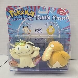 Vintage 1999 Pokémon Battle Playset Meowth vs Psyduck #52 #54 Limited Edition